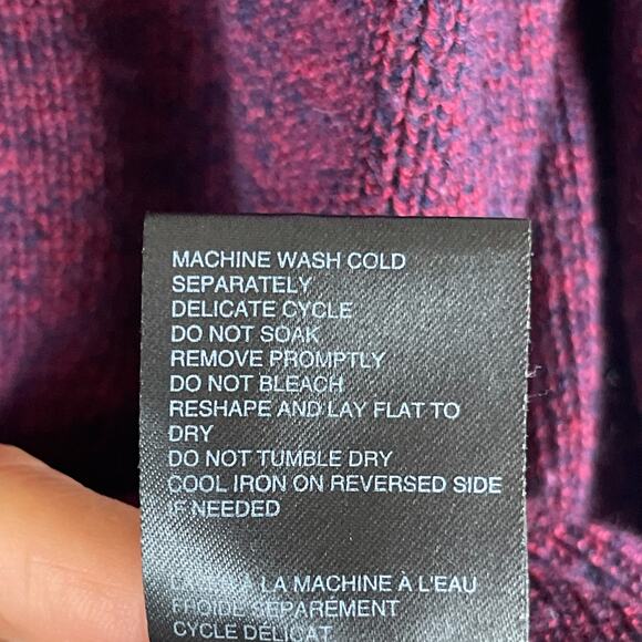 Zachary Prell Crawford Silk Wool Blend Sweater Mens XL Burgundy Red Knit 1/4 Zip - Picture 7 of 11